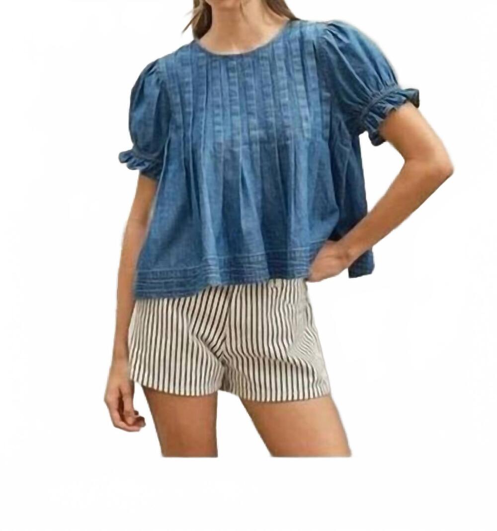 NEW AARON & AMBER dunes top in indigo